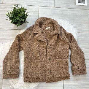 Stevie Hender Brown Sherpa Button Up Jacket